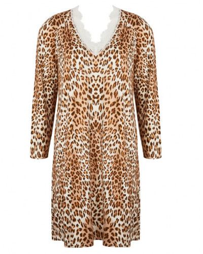Nightdress long sleeves Antigel Panthère Sensuelle (Skin sensuelle)