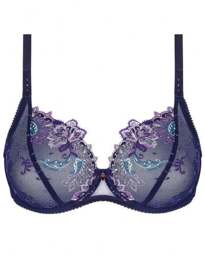 Underwired triangle glamorous bra Lise Charmel Déesse Désirs (Mauve Désir)