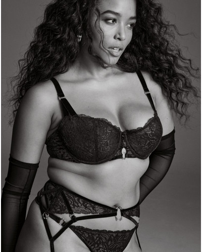 Soutien-gorge corbeille armatures velours Aubade The Night Before (Black Bird)