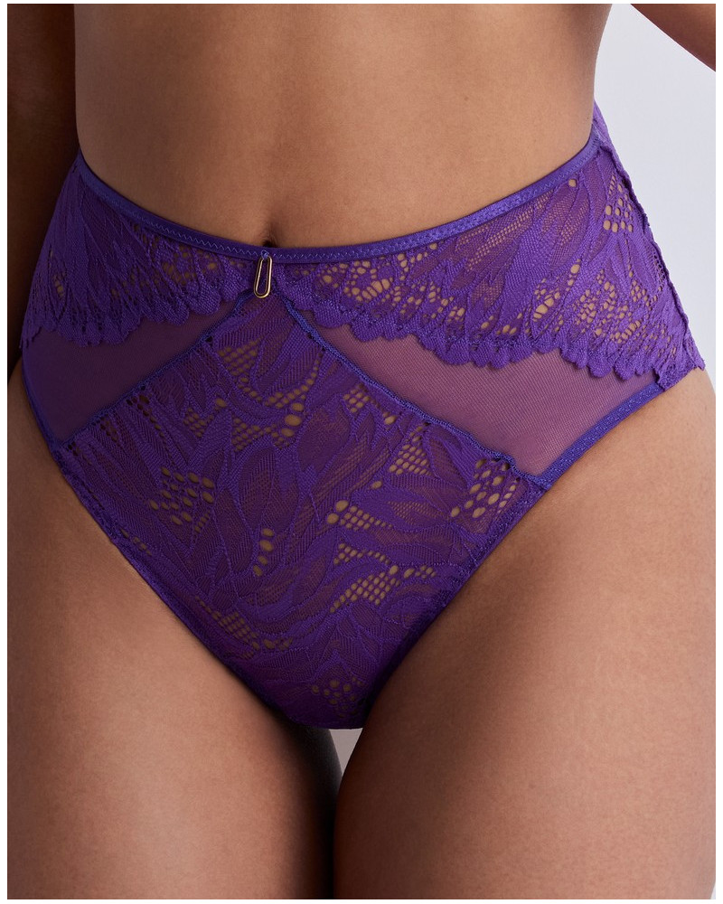 High waist brief Aubade Flowermania (Poison Purple)