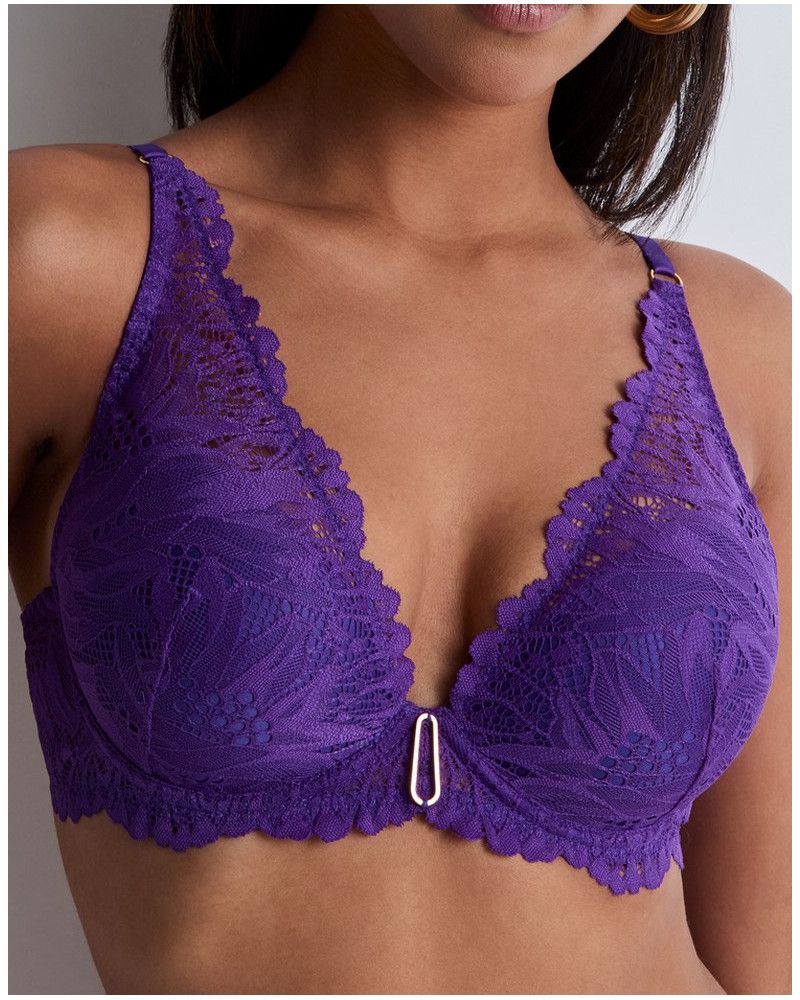 Sujetador plunge Aubade Flowermania (Poison Purple)
