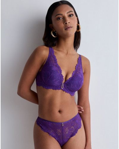 Sujetador plunge Aubade Flowermania (Poison Purple)