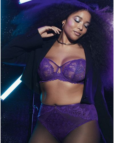 Sujetador corbeille con aros Aubade Flowermania (Poison Purple)