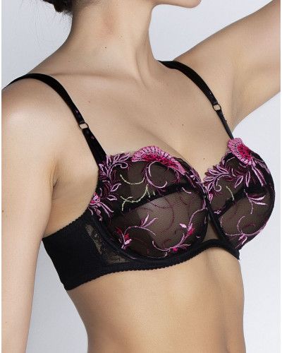 Sujetador corbeille 3/4 Lise Charmel Floraison Passion (Safran Rose)