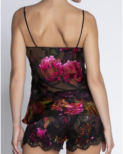 Pantalon corto devorado de seda Lise Charmel Floraison Passion (Safran Rose)