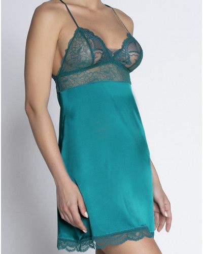 Camisón de seda Lise Charmel Sublime en Dentelle (Vert Princesse)