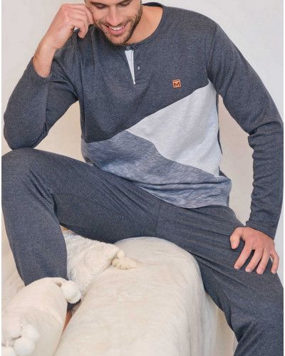 Pijama con cuello tunecino Massana (Multicolor)