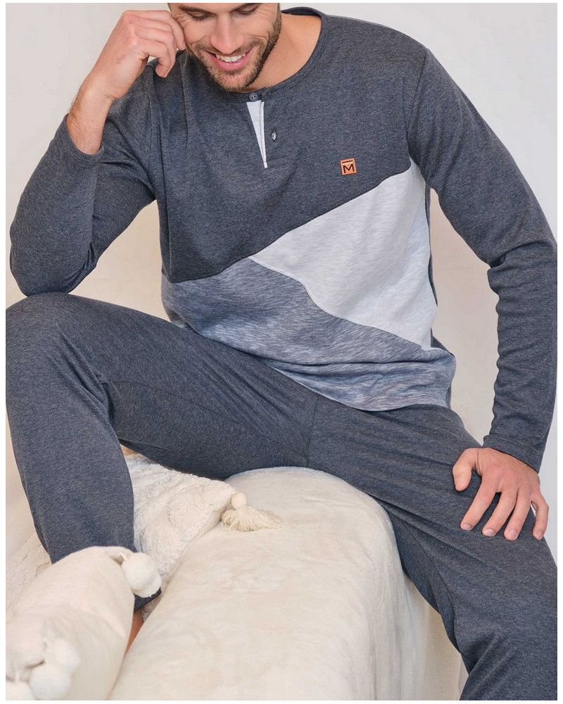 Pijama con cuello tunecino Massana (Multicolor)