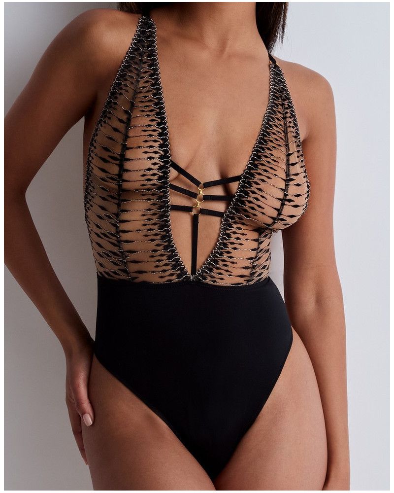 Thong body Aubade Voodoo Kiss (Millenium Black)