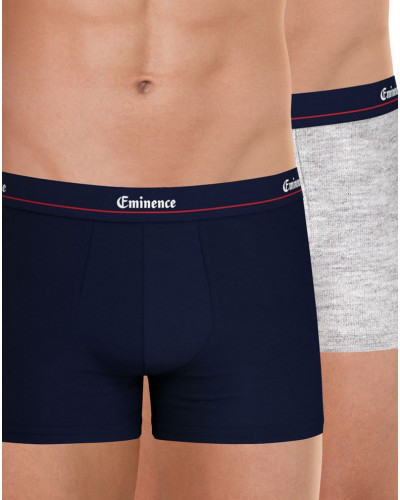 Lot de 2 boxers Eminence Swing motifs (Gris/Marine)
