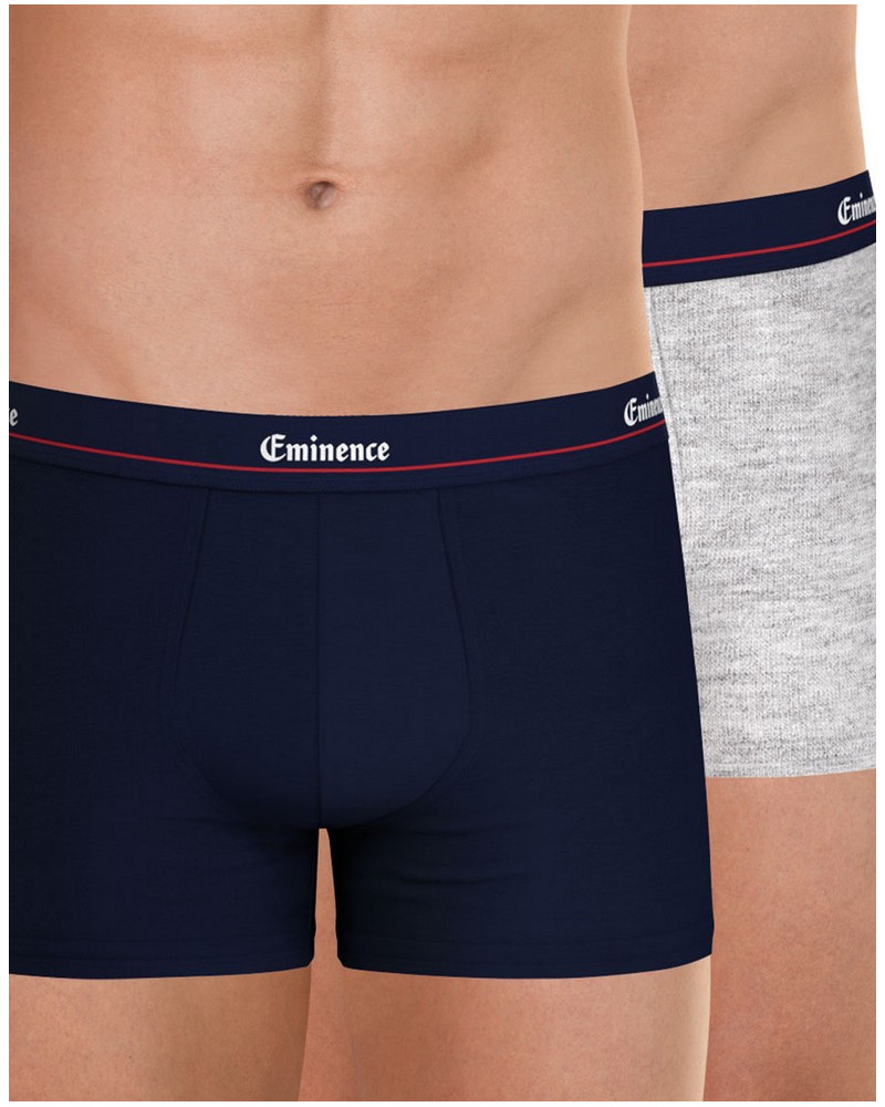 Set of 2 Eminence Swing pattern boxer shorts (Grey/Marine)