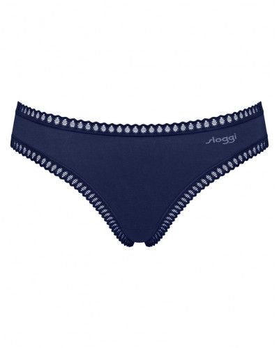 Slip mini coton Sloggi GO Crush (Lot de 3) (Noir/Marine/Imprimé)