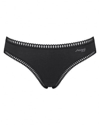 Slip mini coton Sloggi GO Crush (Lot de 3) (Noir/Marine/Imprimé)