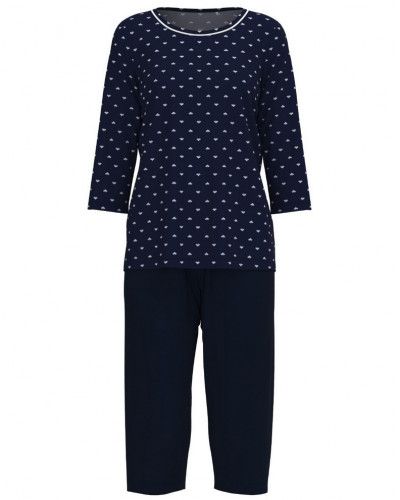 Pyjama 3/4 Calida Night Lovers 100% cotton (Dark Lapis Blue)