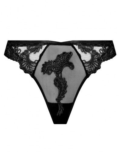 Thong Lise Charmel Dressing Floral (Black)
