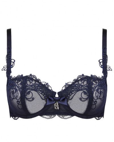 Demi bra vertical seam Lise Charmel Soir de Venise (Bleu Venise)