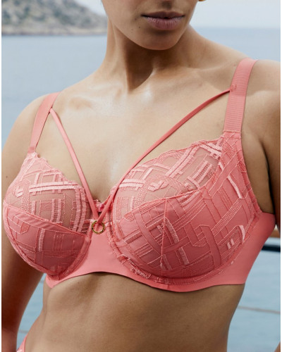 Underwired envelopping bra Chantelle Graphic Support (Corail)