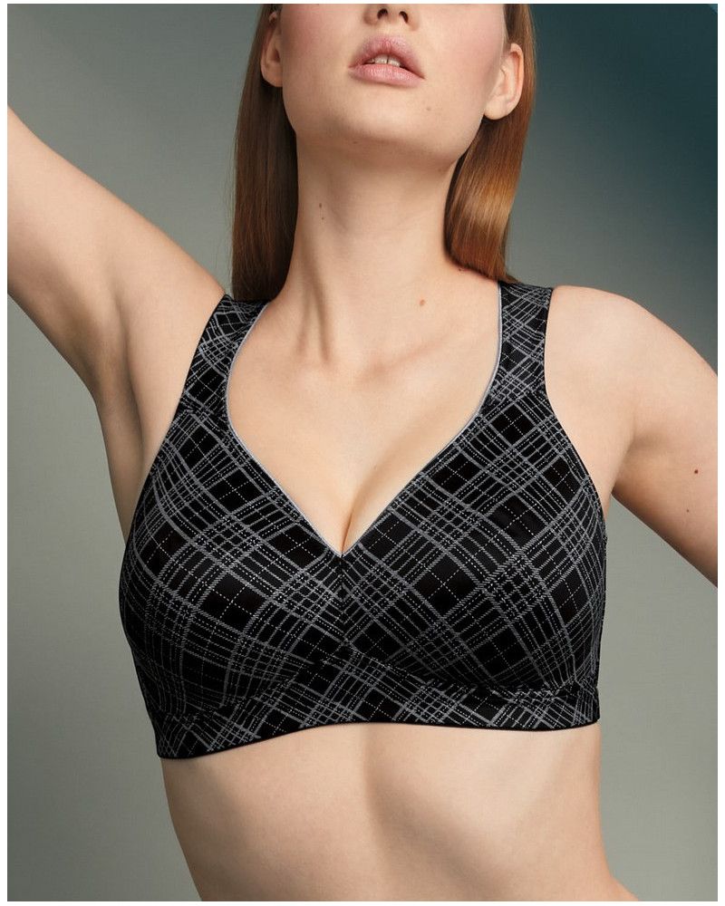 Wireless bra Rosa Faia Twin Art (Black and Grey)