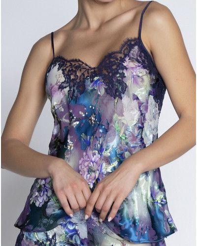 Camisole devorado de seda Lise Charmel Déesse Désirs (Mauve Désir)