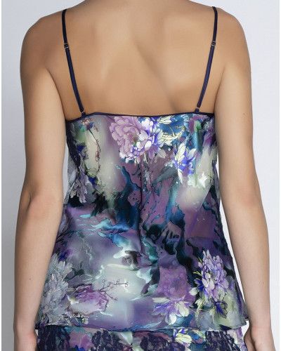 Camisole devorado de seda Lise Charmel Déesse Désirs (Mauve Désir)