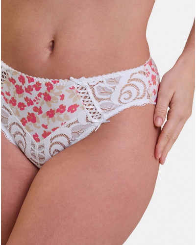 Calzoncillo Sans Complexe Amélie Print (Imprimé Floral Blanc et rouge)