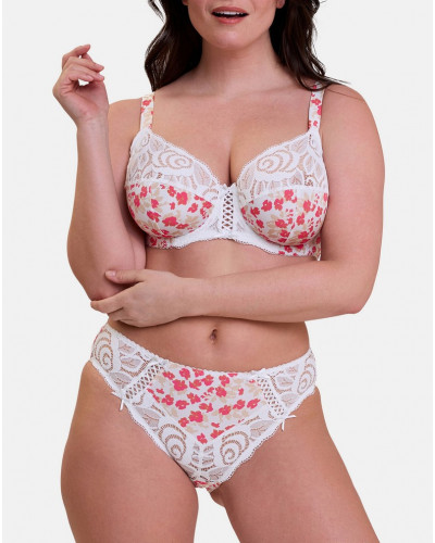 Slip Sans Complexe Amélie Print (Imprimé Floral Blanc et rouge)