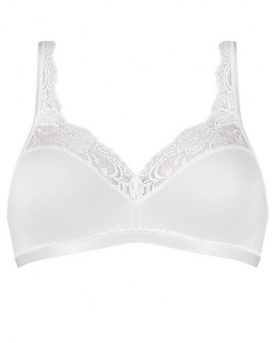 Soutien-gorge sans armature coton Sloggi Romance (Blanc)