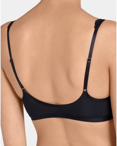 Soutien-gorge sans armature coton Sloggi Romance (Noir)