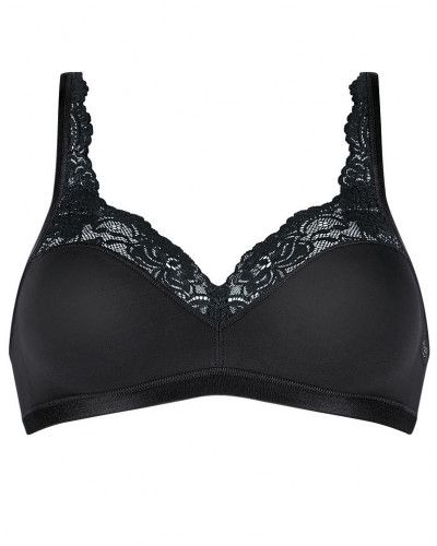 Cotton wireless bra Sloggi Romance (Black)