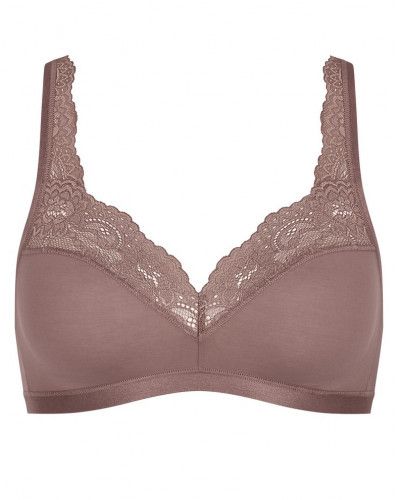 Cotton wireless bra Sloggi Romance (Cacao)