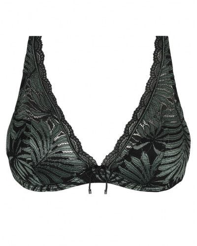 Soutien-gorge plunge demi mousse Antigel Jungle du Soir (Vert Minuit)