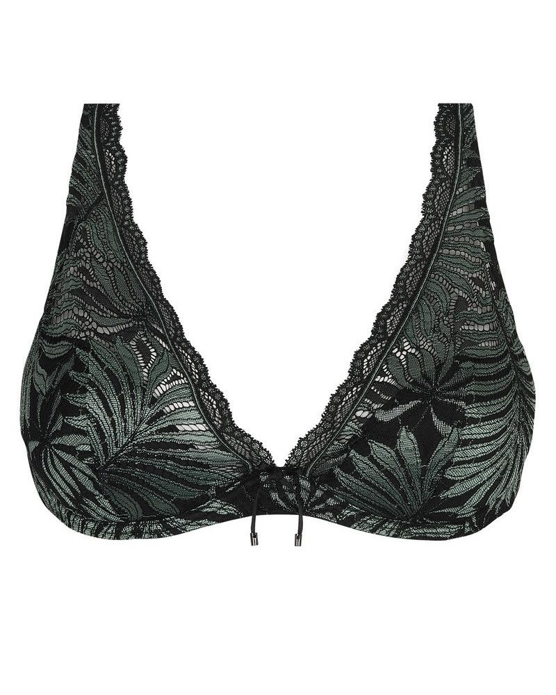 Half-foam plunge bra Antigel Jungle du Soir (Vert Minuit)