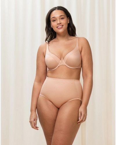 Bragas de cintura extra alta Triumph Becca Extra Hight+Cotton (Neutral Beige)
