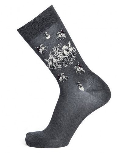 Men cotton socks Maison Broussaud La Fontaine (Gris)