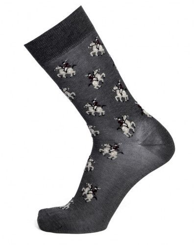 Men cotton socks Maison Broussaud Cavaliers (Gris)