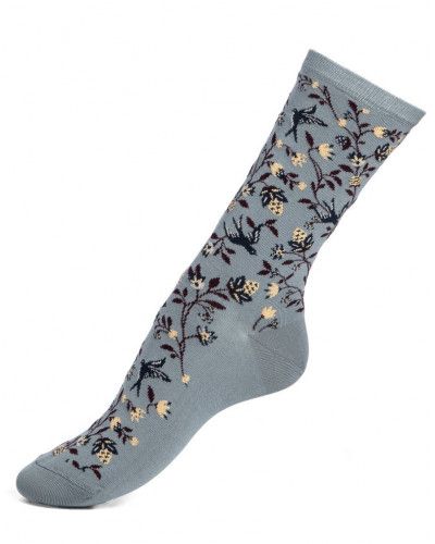 Chaussettes femme en coton Maison Broussaud Le Bosquet (Gris)