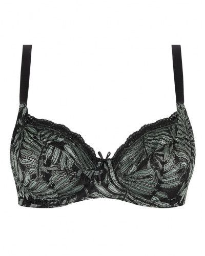 Deep-cup demi bra Antigel Jungle du Soir (Vert Minuit)