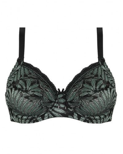 Underwired well being bra Antigel Jungle du Soir (Vert Minuit)