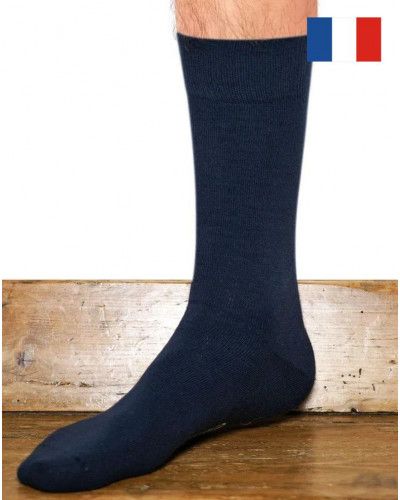 Chaussettes en coton homme Maison Broussaud (Marine)