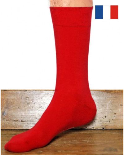 Men socks Maison Broussaud Permanent uni (Rouge)