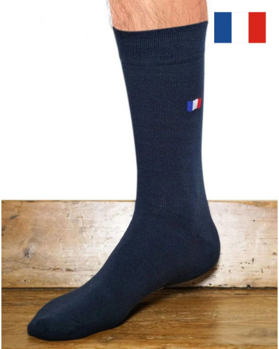 Chaussettes homme Maison Broussaud Permanent drapeau (Marine)