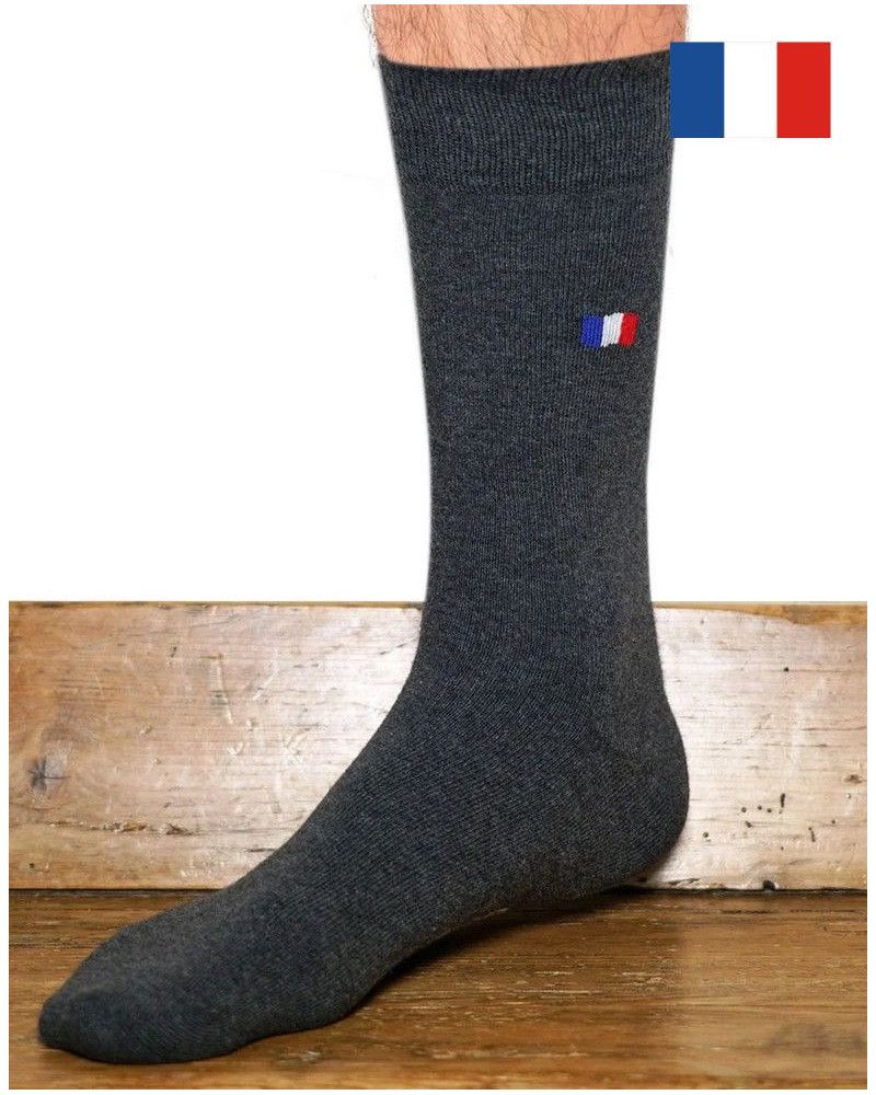 Calcetines de algodón de hombre Maison Broussaud Permanent Drapeau (Anthracite)