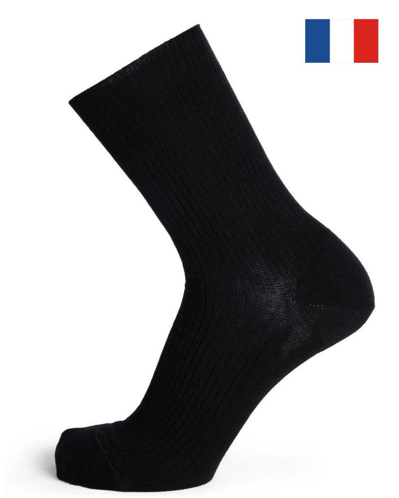 Men's cotton socks Maison Broussaud Les non-comprimantes (Black)