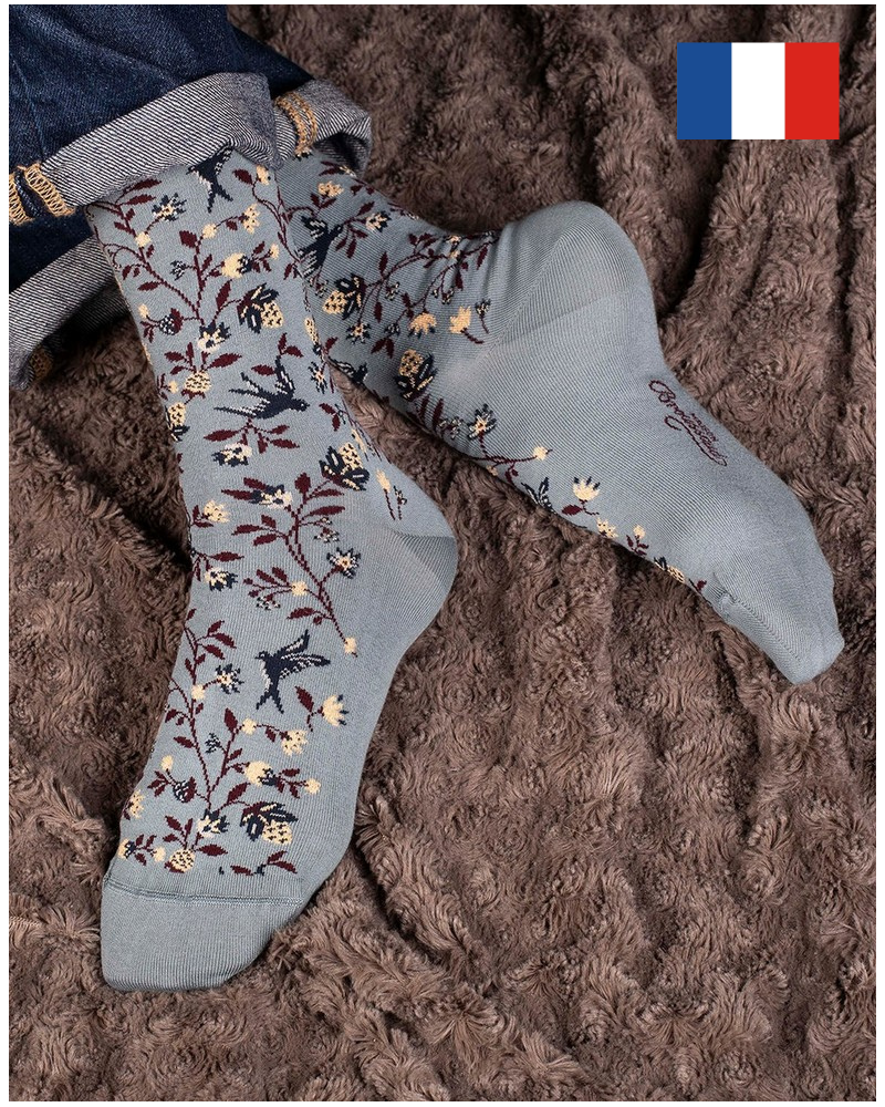 Women cotton socks Maison Broussaud Le Bosquet (Gris)
