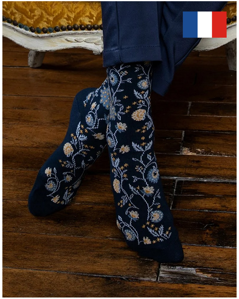 Calcetines de algodón de mujer Maison Broussaud Paon (Marine)
