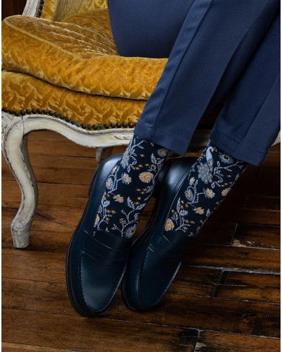 Calcetines de algodón de mujer Maison Broussaud Paon (Marine)