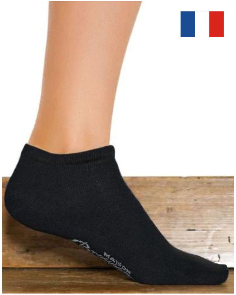 Women plain cotton soquette Maison Broussaud (Black)