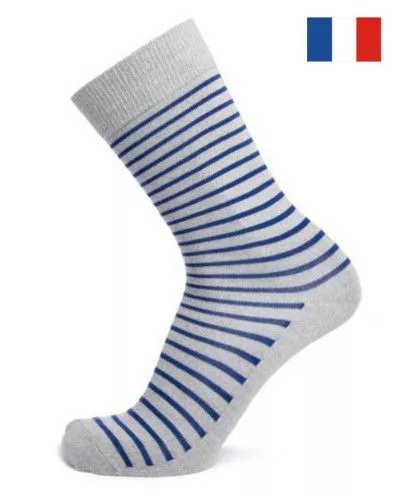Calcetines de lana de hombre Maison Broussaud Marinière (Gris)