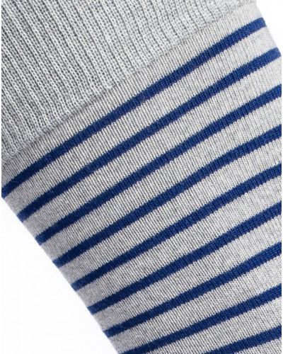 Men wool socks Maison Broussaud Marinière (Gris)