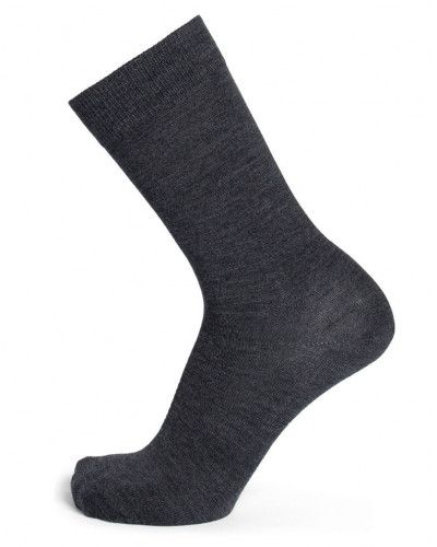 Men's wool and silk socks Maison Broussaud uni (Anthracite)